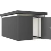 Biohort CASANOVA CASANOVA REDSKABSRUM MØRKEGRÅ METALLIC 14,19 M2^ Stålskure