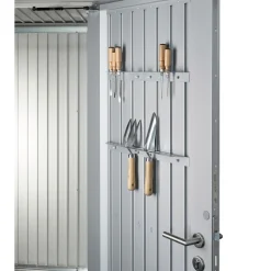 Biohort PANORAMA P2 REDSKABSRUM SØLV METALLIC 5,41 M2^ Stålskure