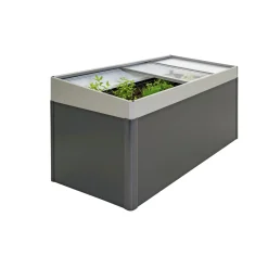 Biohort TILBEHØR 2X1 MISTBÆNK KVARTSGRÅ METALLIC 23 X 200 X 101 CM^ Højbede & Plantekasser
