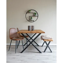 Boliginteriør BOLIGINTERIØR FREJA SPISESTOL BRUN/SORT 88 X 47 X 55 CM Outlet