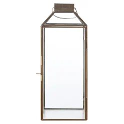 Boliginteriør BOLIGINTERIØR LANTERNE H 35 CM ANTIK MESSING LOOK^ Boligindretning