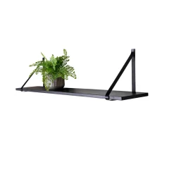 Boliginteriør BOLIGINTERIØR LENA HYLDE SORT 2 X 20 X 120 CM Outlet
