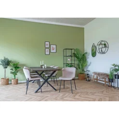 Boliginteriør BOLIGINTERIØR RUND HYLDE NATUR/SORT 60 X 13 X 60 CM^ Bolig Møbler