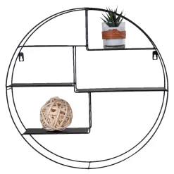 Boliginteriør BOLIGINTERIØR RUND HYLDE SORT 47.50 X 10 X 47.50 CM^ Bolig Møbler