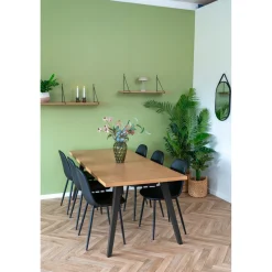 Boliginteriør BOLIGINTERIØR SPISEBORD SILDEBENSMØNSTER NATUR 90 X 200 CM Best