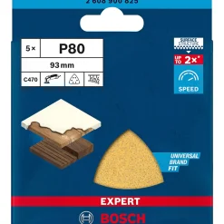 Bosch EXPERT C470 DELTA 93MM GROV SLIBEBLAD 80 5 STK^ Tilbehør Elværktøj