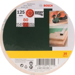 Bosch PROMOLINE EXC SLIBERONDEL Ø125 MM K80 25 STK^ Tilbehør Elværktøj
