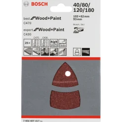 Bosch REDWOOD SLIBEARK K40; K80; K180; K40; K120; K180; K120; K80 25 STK^ Tilbehør Elværktøj