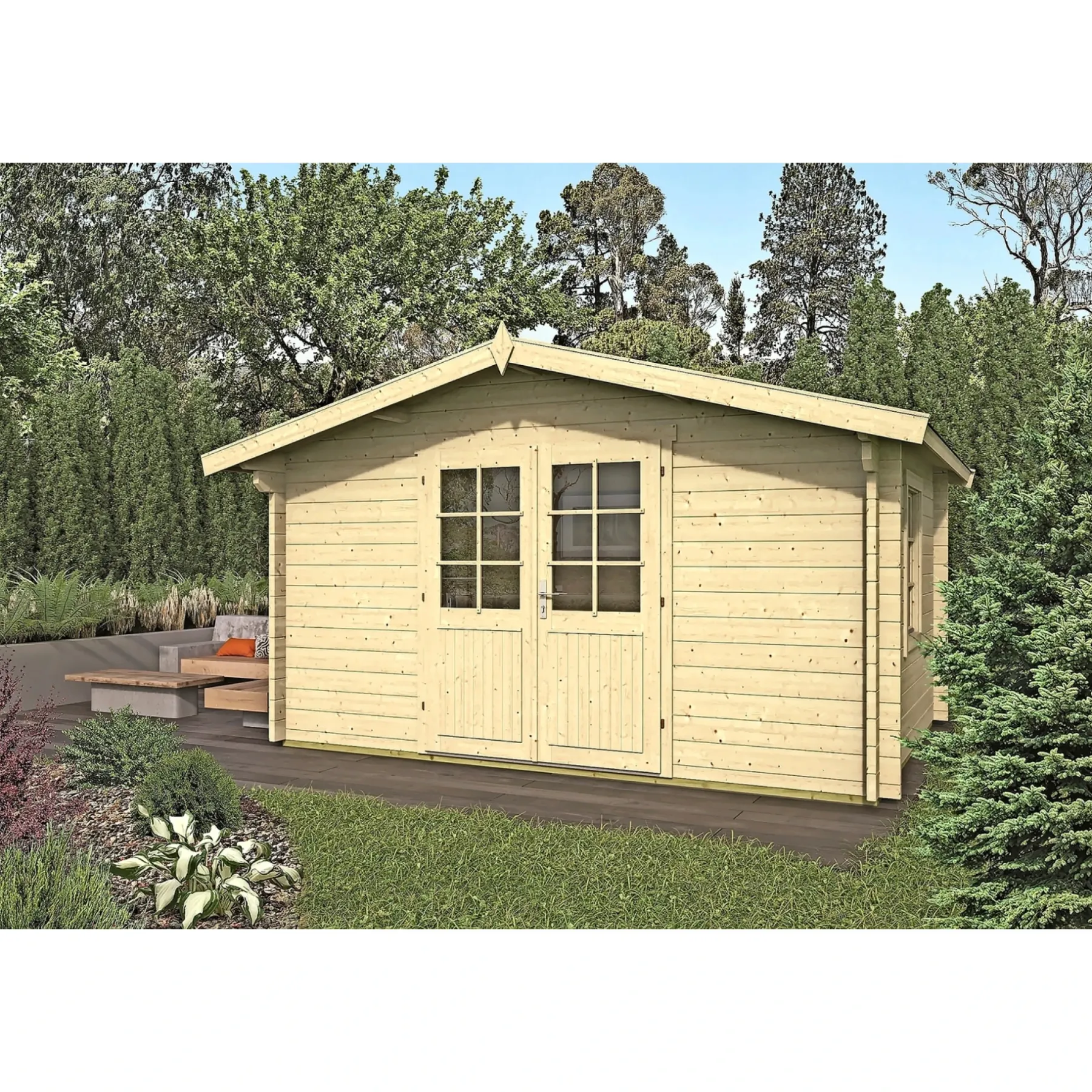 BYGNORDIC UNE INKL. TAGSHINGELS HYTTE 10,7 M2 New
