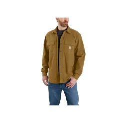 Carhartt CANVAS FLEECE-LINED SHIRT JACKET SKJORTEJAKKE M BRUN