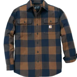 Carhartt LONG-SLEEVE PLAID SHIRT SKJORTE L RED DUCK^ Trøjer & T-Shirts
