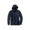 Carhartt MARQUETTE LOGO SWEATSHIRT HÆTTETRØJE S NAVY BLÅ
