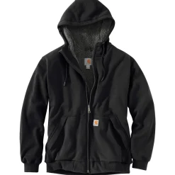 Carhartt SHERPA LINED MIDWEIGHT ZIP SWEATJAKKE L SORT Clearance