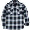 Carhartt SNAP-FRONT PLAID SHIRT SKJORTE L SORT^ Trøjer & T-Shirts
