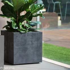 Deroma MILLENIUM 208-620 PLANTEKASSE PLASTIK ANTRACITGRÅ 49X49X49CM Discount