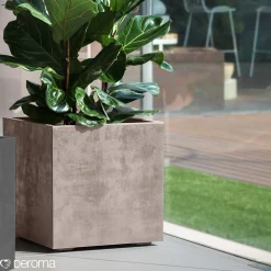 Deroma MILLENIUM 208-622 PLANTEKASSE PLASTIK SANDSTEN 39X39X39 CM Best