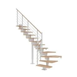 Dolle DUBAI TRAPPE HVID BØG DESIGN 11 TRIN^ Trapper