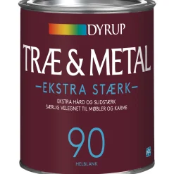 Dyrup 90 EKSTRA STÆRK TRÆ- OG METALMALING 1 L HVID Hot