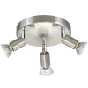 Eglo MINI RONDEL SKINNESPOT BØRSTET STÅL GU10 3X3W