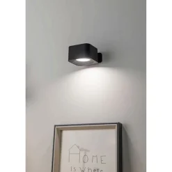 Eglo MURAGLIE 4-KANT GENOPLADELIG VÆGLAMPE SORT^ Spotlights