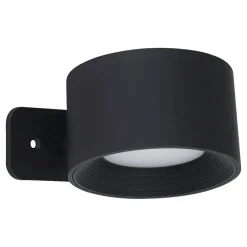Eglo MURAGLIE RUND GENOPLADELIG VÆGLAMPE SORT New
