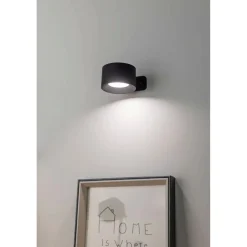 Eglo MURAGLIE RUND GENOPLADELIG VÆGLAMPE SORT New