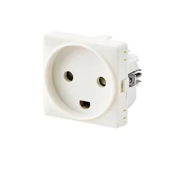 FESH SWITCH CURVELINE STIKKONTAKT HVID 1,0 MODUL M/JORD New