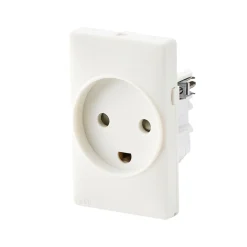 FESH SWITCH CURVELINE STIKKONTAKT HVID 1,5 MODUL M/JORD^ Stikkontakter & Afbrydere