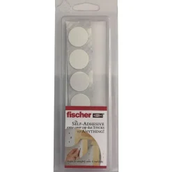 FISCHER DÆKKNAP 18MM HVID 18^ Møbel- & Inventarbeslag