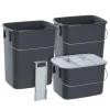 G. funder 2X12 L., 1X7 L. AFFALDSSORTERING GRÅ 265X440X190MM. Outlet