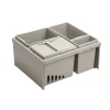 G. funder 3X11 L., 1X3 L. AFFALDSSORTERING GRÅ 530 X 425 X 240MM New