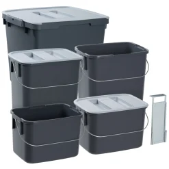G. funder 1X25 L., 2X12 L. 2X7 L. AFFALDSSORTERING GRÅ 375 X 275 X 450 Outlet