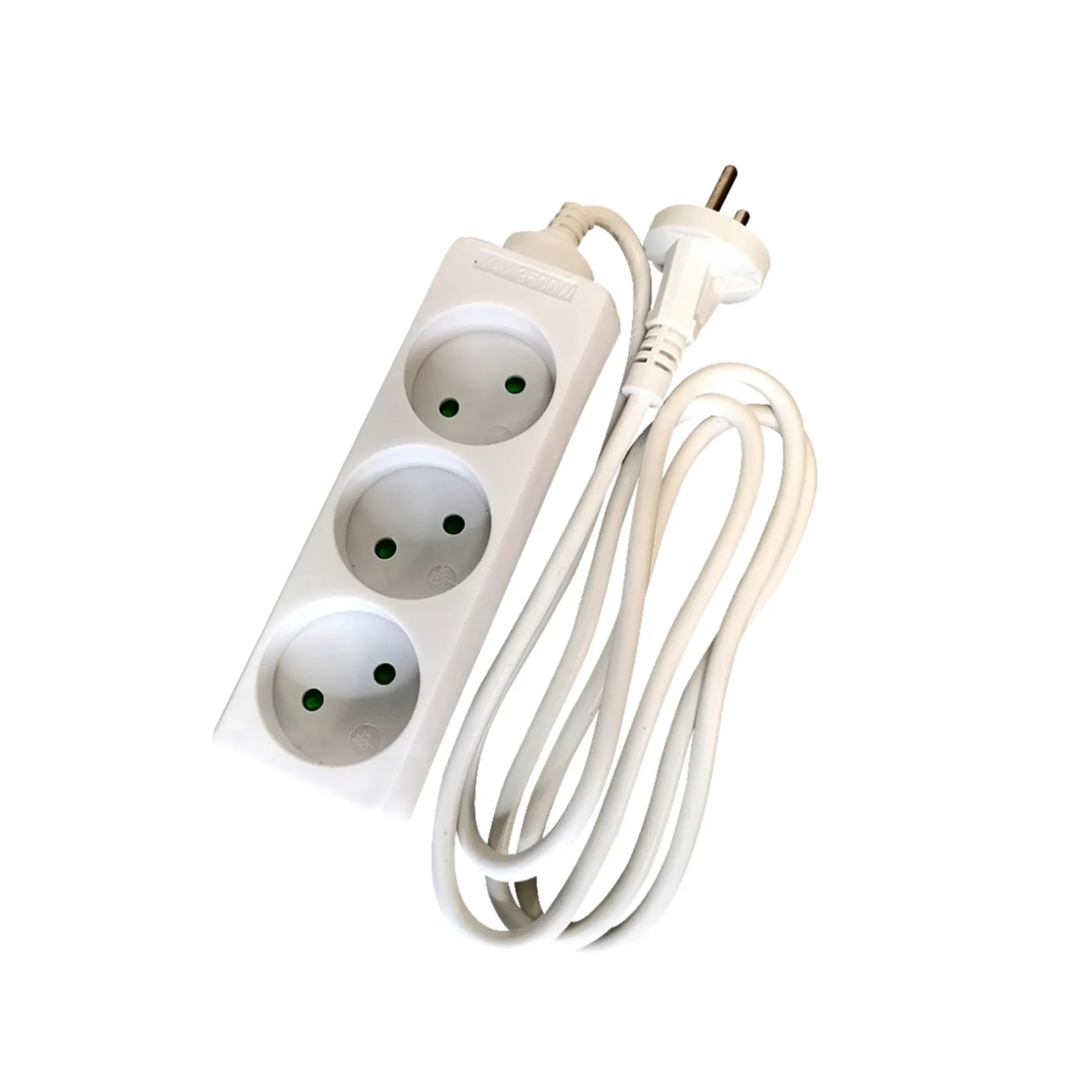 Gripo STIKDÅSE 3 UDTAG U/JORD HVID 1,5 M KABEL^ Ledninger