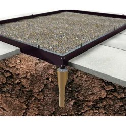 Halls ICON GARDENHOUSE 6 SOKKEL SORT 8,6 M2^Dame Drivhusfundamenter