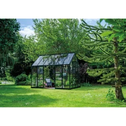 Halls ICON PLANTHOUSE 8 PLANTHOUSE EKSKL. SOKKEL HÆRDET GLAS SORT 9,7 M2 New