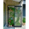 Halls QUBE LEAN-TO 24 VÆGDRIVHUS 3 MM HÆRDET GLAS SORT 0,9 M2 Best