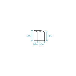 Halls QUBE LEAN-TO 24 VÆGDRIVHUS 3 MM HÆRDET GLAS SORT 0,9 M2 Best