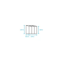 Halls QUBE LEAN-TO 26 VÆGDRIVHUS 3 MM HÆRDET GLAS SORT 1,2 M² Best