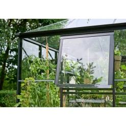 Halls QUBE SQUARE DRIVHUS 3 MM HÆRDET GLAS HELE BANER SORT 6,3 M2 Outlet