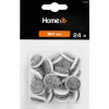 Home>it GLIDESØM GRÅ Ø24 MM 24 STK^ Møbel- & Inventarbeslag