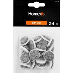 Home>it GLIDESØM GRÅ Ø24 MM 24 STK^ Møbel- & Inventarbeslag