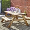 Hortus 42 MM TRYKIMPRÆGNERET FYRRETRÆ BORDBÆNKESÆT NATUR^ Bord- & Bænkesæt
