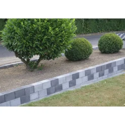 IBF BONDESTEN KANTBLOK 14 X 14 X 21 CM GRÅMIX^ Belægningssten