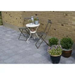 IBF HOLMEGAARDSTEN KVADRAT BELÆGNINGSSTEN 7 X 28 X 28 CM SORT/ANTRACIT New