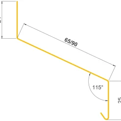 Jual SORT ALU-PROFIL 19BS, 25 X 90 X 24 MM. SÅLBÆNK 1 M Sale
