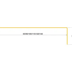 Jual SORT ALU-PROFIL 21ES, 25 X 140 X 25 MM. LIMTRÆSPROFIL 1 M^ Alu Profiler