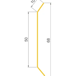 Jual SORT ALU-PROFIL 11FS, 10 X 50 MM. FUGESKINNE 1 M^ Alu Profiler