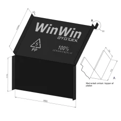 Jual WINWIN PLADE SPÆRAFSTAND 1000 MM VINDSTOPPLADE SORT 170 +1200 + 50 MM^ Tilbehør Tag