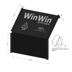 Jual WINWIN PLADE SPÆRAFSTAND 1000 MM VINDSTOPPLADE SORT 450 + 1450 + 3X50 MM^ Tilbehør Tag