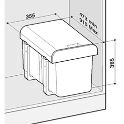 Juvel EKKO 2 AFFALDSSTATIV HVID/GUL 16+16 L^ Boligindretning